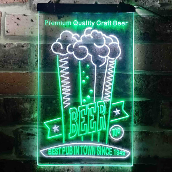 ADVPRO Best Pub in Town Beer Home Bar  Dual Color LED Neon Sign st6-i3633 - White & Green