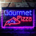 ADVPRO Gourmet Pizza Shop Display Dual Color LED Neon Sign st6-i3635 - Blue & Red