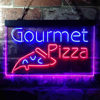 ADVPRO Gourmet Pizza Shop Display Dual Color LED Neon Sign st6-i3635 - Blue & Red