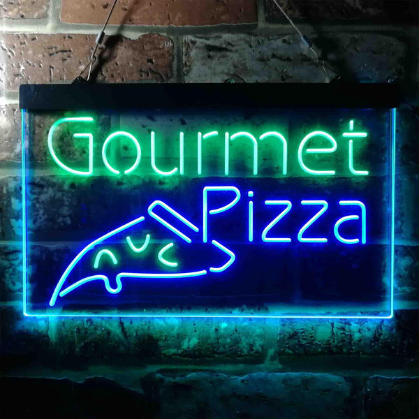 ADVPRO Gourmet Pizza Shop Display Dual Color LED Neon Sign st6-i3635 - Green & Blue