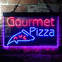 ADVPRO Gourmet Pizza Shop Display Dual Color LED Neon Sign st6-i3635 - Red & Blue