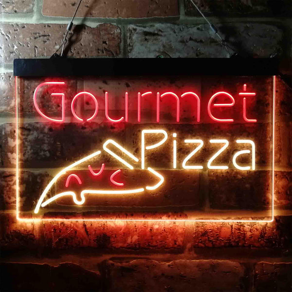 ADVPRO Gourmet Pizza Shop Display Dual Color LED Neon Sign st6-i3635 - Red & Yellow