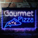 ADVPRO Gourmet Pizza Shop Display Dual Color LED Neon Sign st6-i3635 - White & Blue