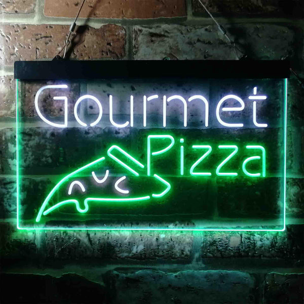 ADVPRO Gourmet Pizza Shop Display Dual Color LED Neon Sign st6-i3635 - White & Green