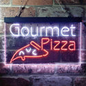 ADVPRO Gourmet Pizza Shop Display Dual Color LED Neon Sign st6-i3635 - White & Orange