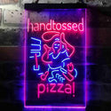 ADVPRO Hand Tossed Pizza  Dual Color LED Neon Sign st6-i3636 - Blue & Red