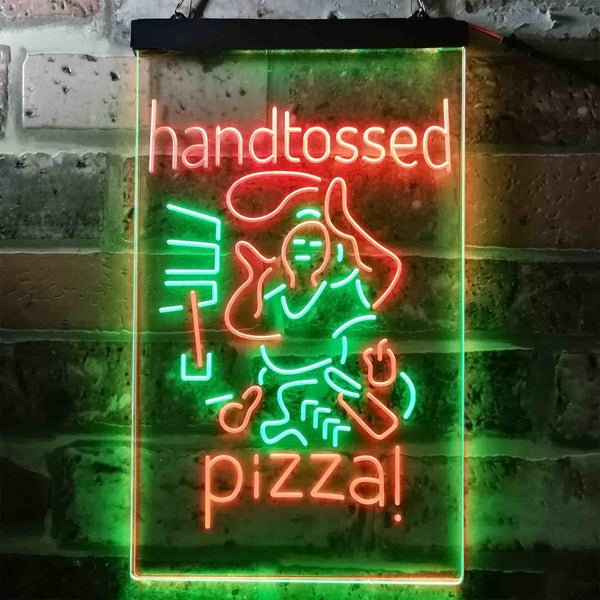 ADVPRO Hand Tossed Pizza  Dual Color LED Neon Sign st6-i3636 - Green & Red