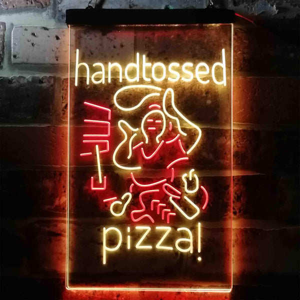 ADVPRO Hand Tossed Pizza  Dual Color LED Neon Sign st6-i3636 - Red & Yellow