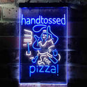 ADVPRO Hand Tossed Pizza  Dual Color LED Neon Sign st6-i3636 - White & Blue