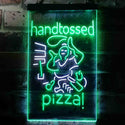 ADVPRO Hand Tossed Pizza  Dual Color LED Neon Sign st6-i3636 - White & Green