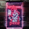 ADVPRO Hand Tossed Pizza  Dual Color LED Neon Sign st6-i3636 - White & Red