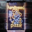 ADVPRO Hand Tossed Pizza  Dual Color LED Neon Sign st6-i3636 - White & Yellow