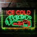 ADVPRO Ice Cold Beer On Tap Bar Dual Color LED Neon Sign st6-i3638 - Green & Red