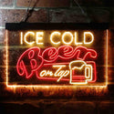 ADVPRO Ice Cold Beer On Tap Bar Dual Color LED Neon Sign st6-i3638 - Red & Yellow