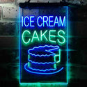 ADVPRO Ice Cream Cakes  Dual Color LED Neon Sign st6-i3639 - Green & Blue