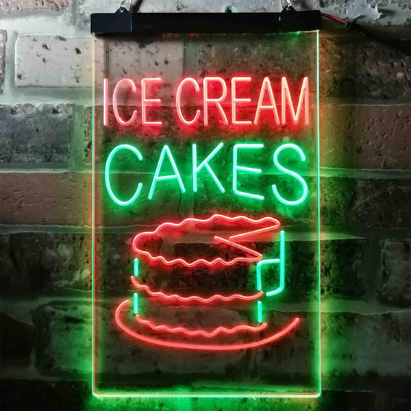 ADVPRO Ice Cream Cakes  Dual Color LED Neon Sign st6-i3639 - Green & Red