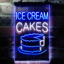 ADVPRO Ice Cream Cakes  Dual Color LED Neon Sign st6-i3639 - White & Blue