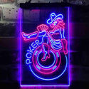 ADVPRO Las Vegas Girl Poker Bar  Dual Color LED Neon Sign st6-i3642 - Red & Blue