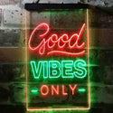ADVPRO Good Vibes Only  Dual Color LED Neon Sign st6-i3644 - Green & Red