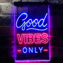 ADVPRO Good Vibes Only  Dual Color LED Neon Sign st6-i3644 - Red & Blue