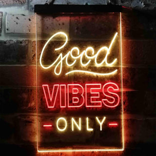 ADVPRO Good Vibes Only  Dual Color LED Neon Sign st6-i3644 - Red & Yellow