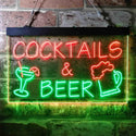 ADVPRO Cocktails & Beer Bar Pub Wine Dual Color LED Neon Sign st6-i3645 - Green & Red