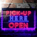 ADVPRO Pick Up Here Open Display Dual Color LED Neon Sign st6-i3648 - Blue & Red