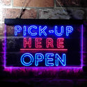 ADVPRO Pick Up Here Open Display Dual Color LED Neon Sign st6-i3648 - Red & Blue