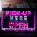 ADVPRO Pick Up Here Open Display Dual Color LED Neon Sign st6-i3648 - White & Purple