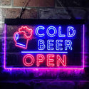 ADVPRO Cold Beer Open Bar Dual Color LED Neon Sign st6-i3649 - Blue & Red