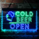 ADVPRO Cold Beer Open Bar Dual Color LED Neon Sign st6-i3649 - Green & Blue