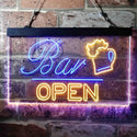 ADVPRO Bar Open Beer Mug Cheers Dual Color LED Neon Sign st6-i3650 - Blue & Yellow
