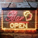 ADVPRO Bar Open Beer Mug Cheers Dual Color LED Neon Sign st6-i3650 - Red & Yellow