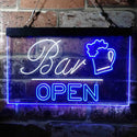 ADVPRO Bar Open Beer Mug Cheers Dual Color LED Neon Sign st6-i3650 - White & Blue