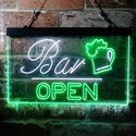 ADVPRO Bar Open Beer Mug Cheers Dual Color LED Neon Sign st6-i3650 - White & Green