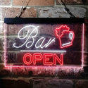 ADVPRO Bar Open Beer Mug Cheers Dual Color LED Neon Sign st6-i3650 - White & Red