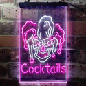 ADVPRO Cocktails Jester  Dual Color LED Neon Sign st6-i3651 - White & Purple