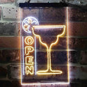 ADVPRO Cocktails Open  Dual Color LED Neon Sign st6-i3652 - White & Yellow