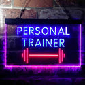 ADVPRO Personal Trainer Fitness Center Dual Color LED Neon Sign st6-i3654 - Blue & Red