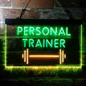 ADVPRO Personal Trainer Fitness Center Dual Color LED Neon Sign st6-i3654 - Green & Yellow