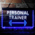 ADVPRO Personal Trainer Fitness Center Dual Color LED Neon Sign st6-i3654 - White & Blue