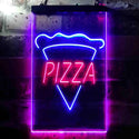 ADVPRO Pizza Slice  Dual Color LED Neon Sign st6-i3656 - Red & Blue