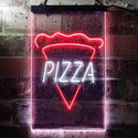 ADVPRO Pizza Slice  Dual Color LED Neon Sign st6-i3656 - White & Red