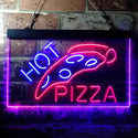 ADVPRO Hot Pizza Slice Cafe Dual Color LED Neon Sign st6-i3657 - Blue & Red