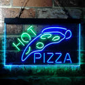 ADVPRO Hot Pizza Slice Cafe Dual Color LED Neon Sign st6-i3657 - Green & Blue