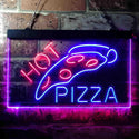 ADVPRO Hot Pizza Slice Cafe Dual Color LED Neon Sign st6-i3657 - Red & Blue