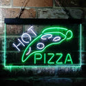ADVPRO Hot Pizza Slice Cafe Dual Color LED Neon Sign st6-i3657 - White & Green
