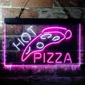 ADVPRO Hot Pizza Slice Cafe Dual Color LED Neon Sign st6-i3657 - White & Purple