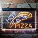 ADVPRO Hot Pizza Slice Cafe Dual Color LED Neon Sign st6-i3657 - White & Yellow