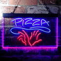ADVPRO Hand Made Pizza Shop Dual Color LED Neon Sign st6-i3658 - Blue & Red